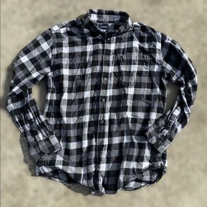 Vintage black and white flannel